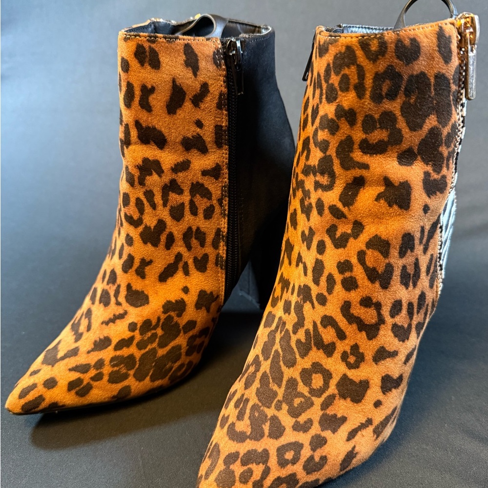 Leopard Print Ankle Boots